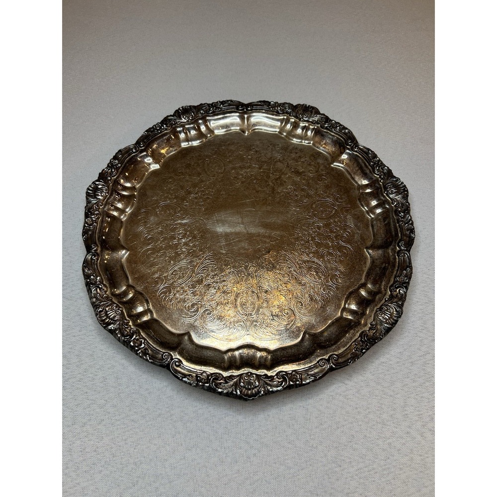 Vintage EPCA Old English by Poole #5930 Silver Plated  12" Footed Server